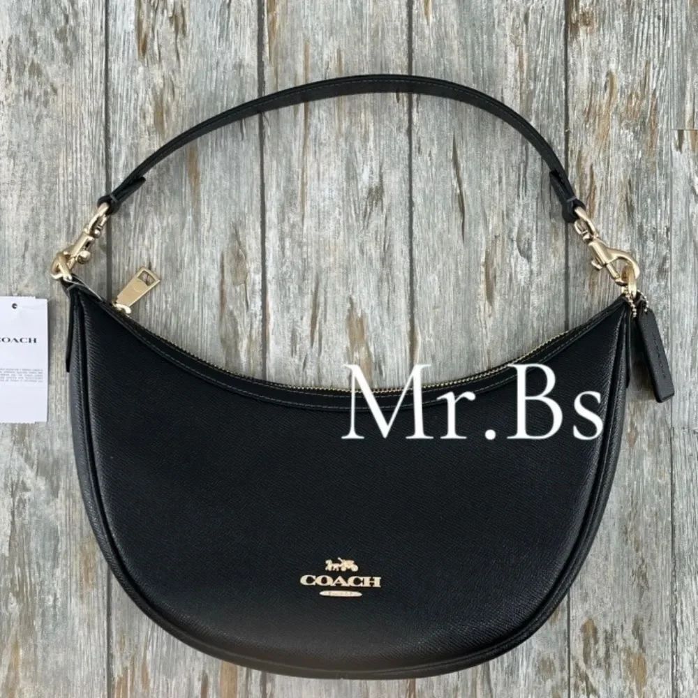 Coach Aria Shoulder Bag in Black Leather Purse